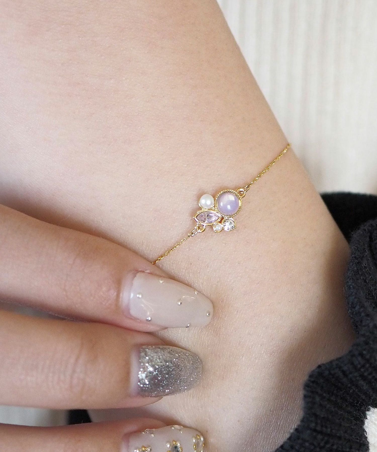 ナチュラルストーンビジューブレスレット【MUK Dreamy stone】