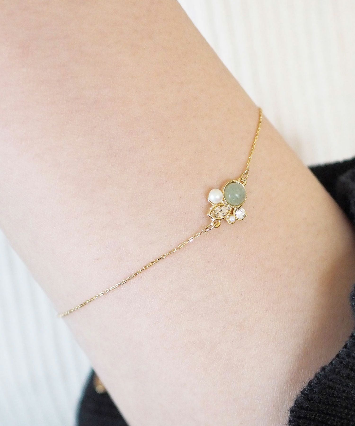 ナチュラルストーンビジューブレスレット【MUK Dreamy stone】