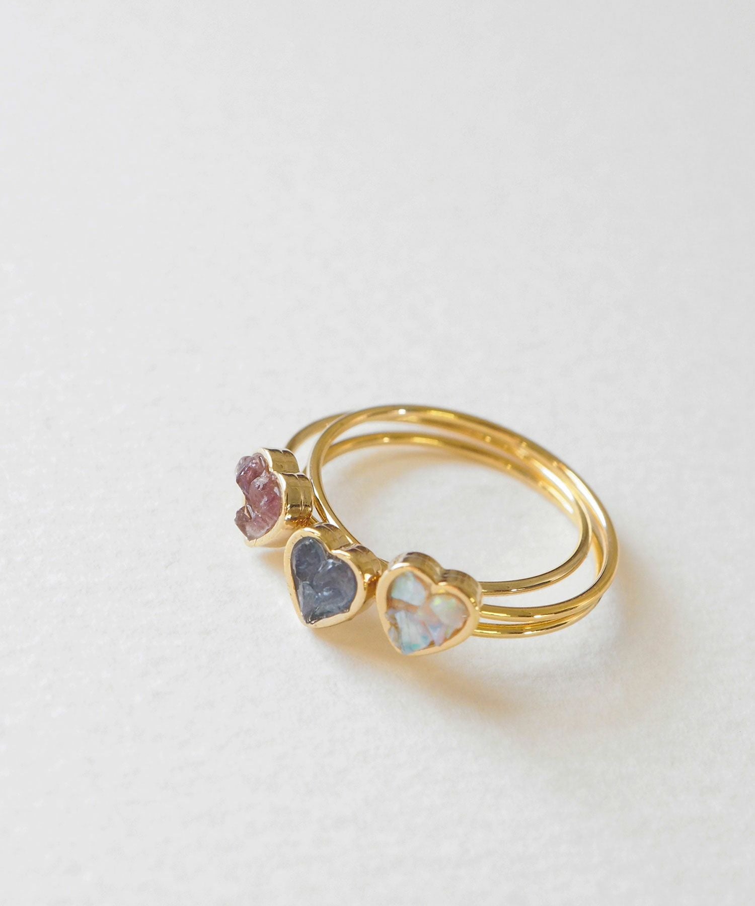 プチハートストーンリング【MUK Dreamy stone】