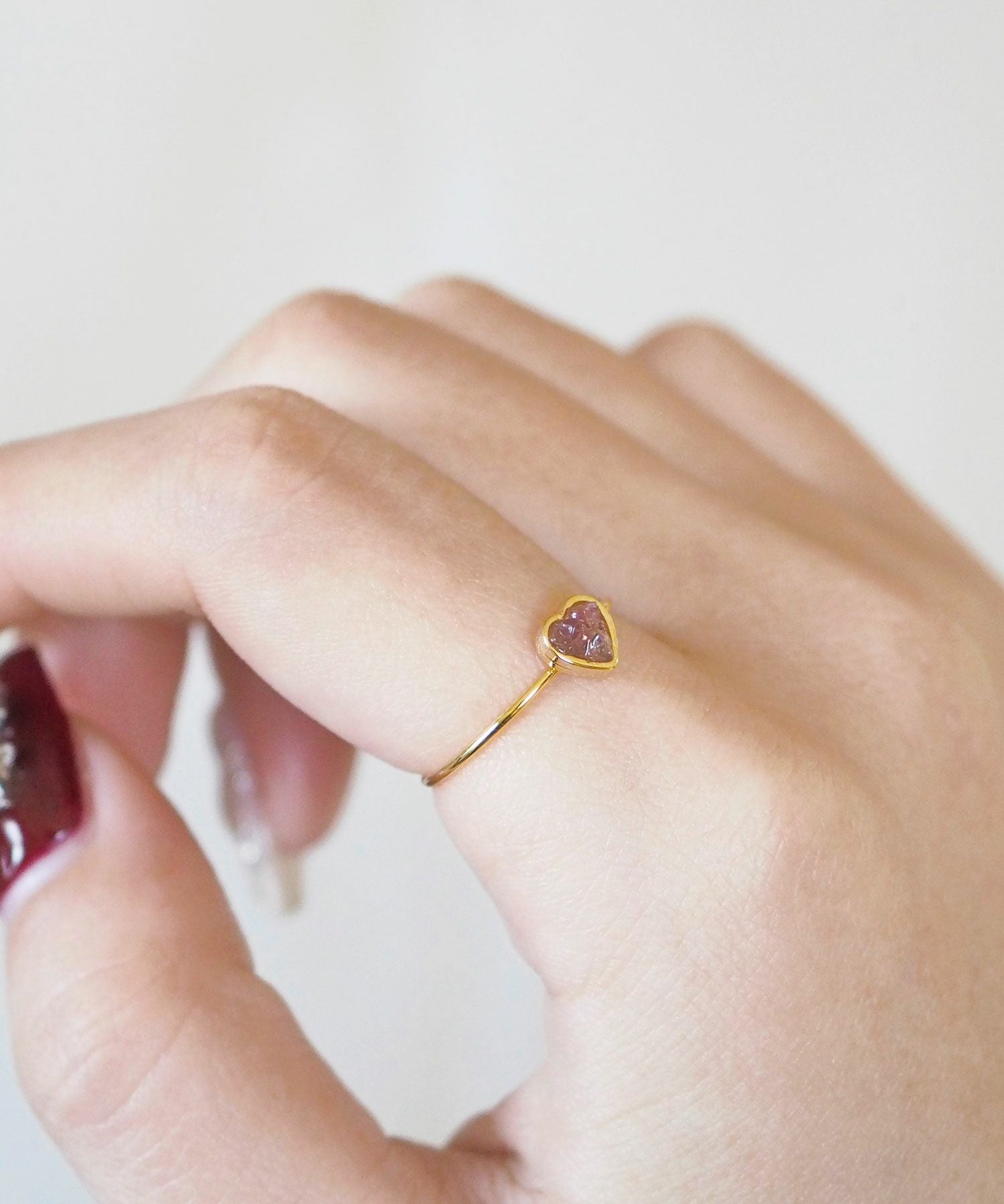 プチハートストーンリング【MUK Dreamy stone】