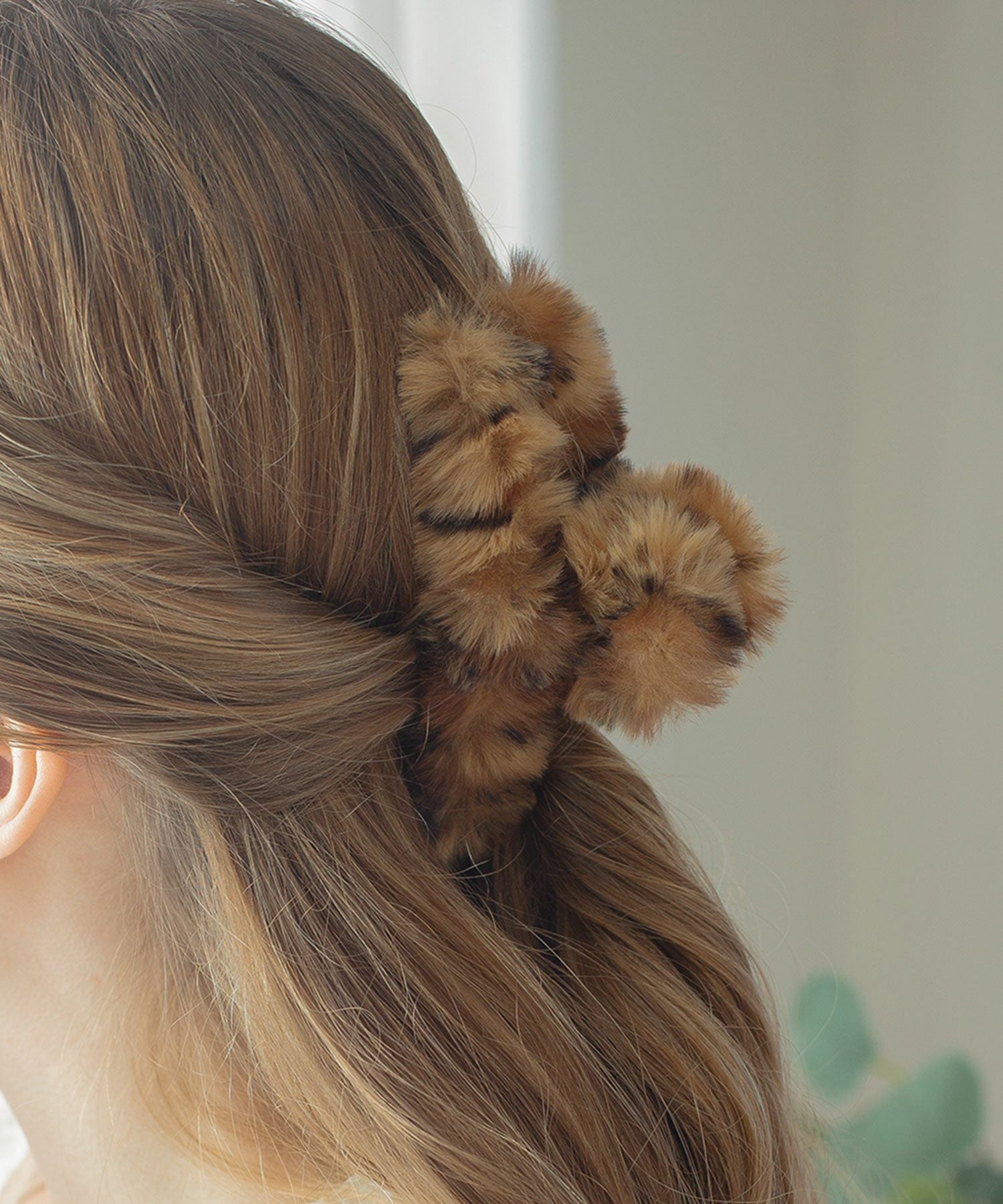 レオパードファーバンスクリップ