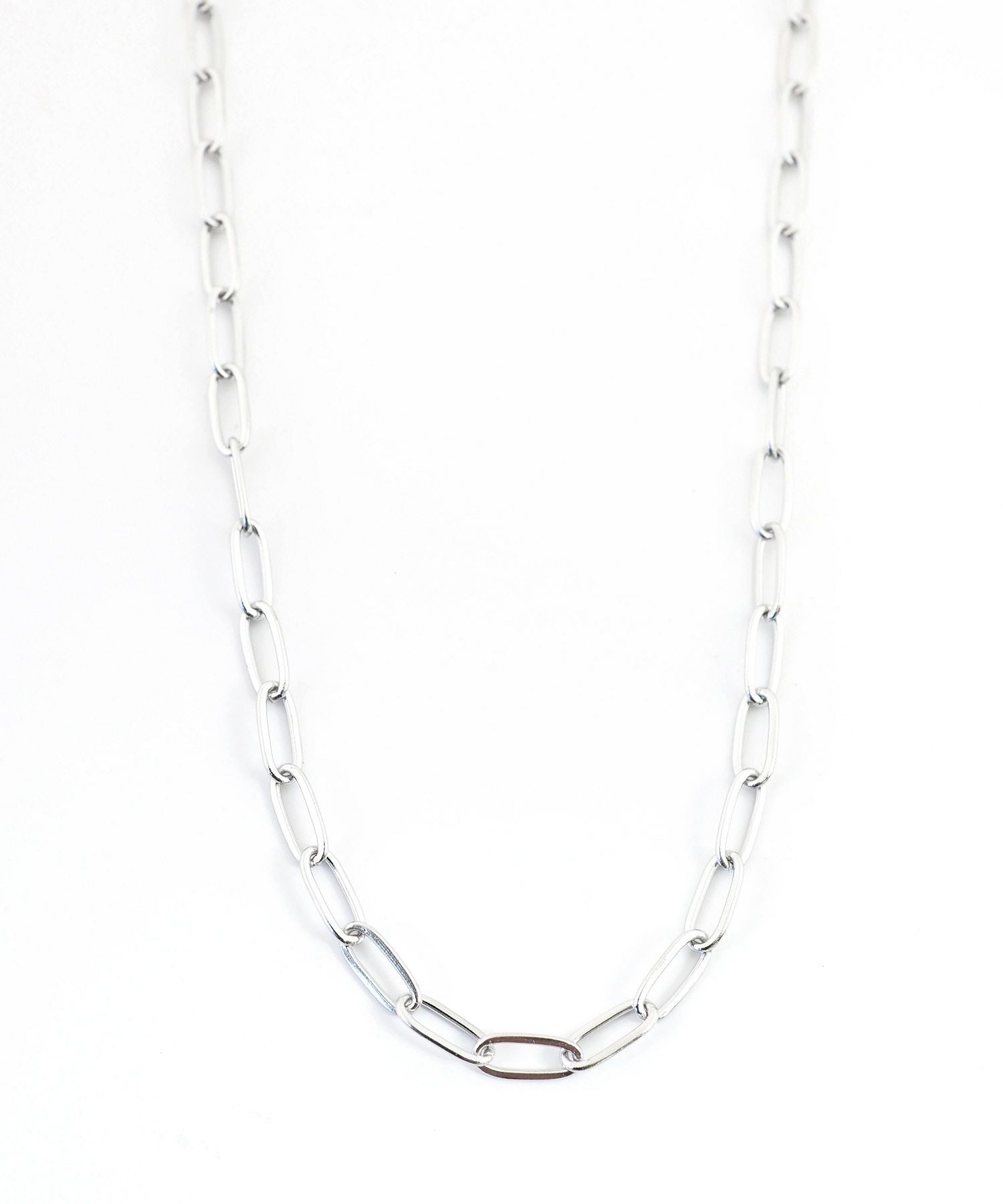 オーバルチェーンステンレスネックレス