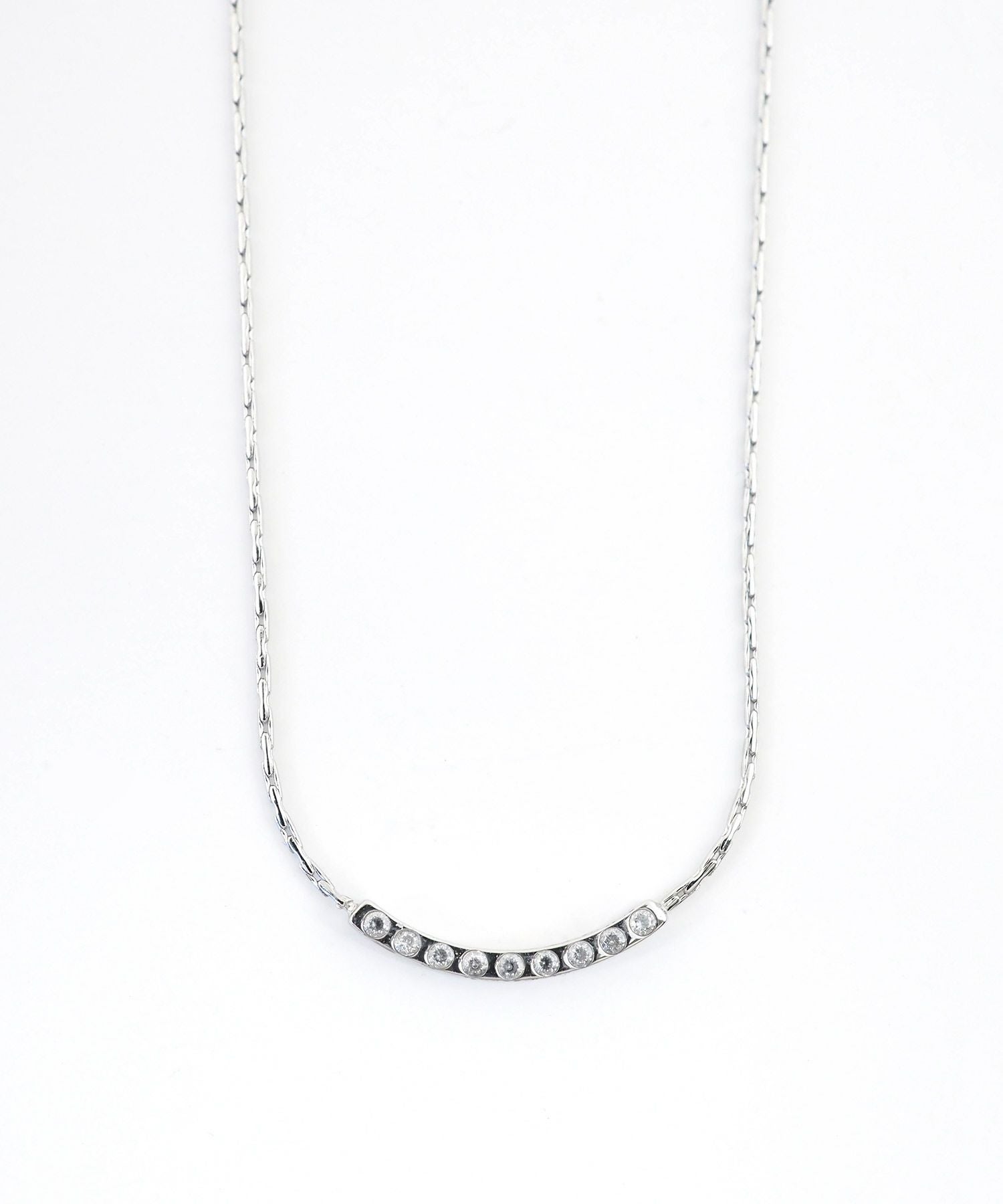 カーブストーンステンレスネックレス