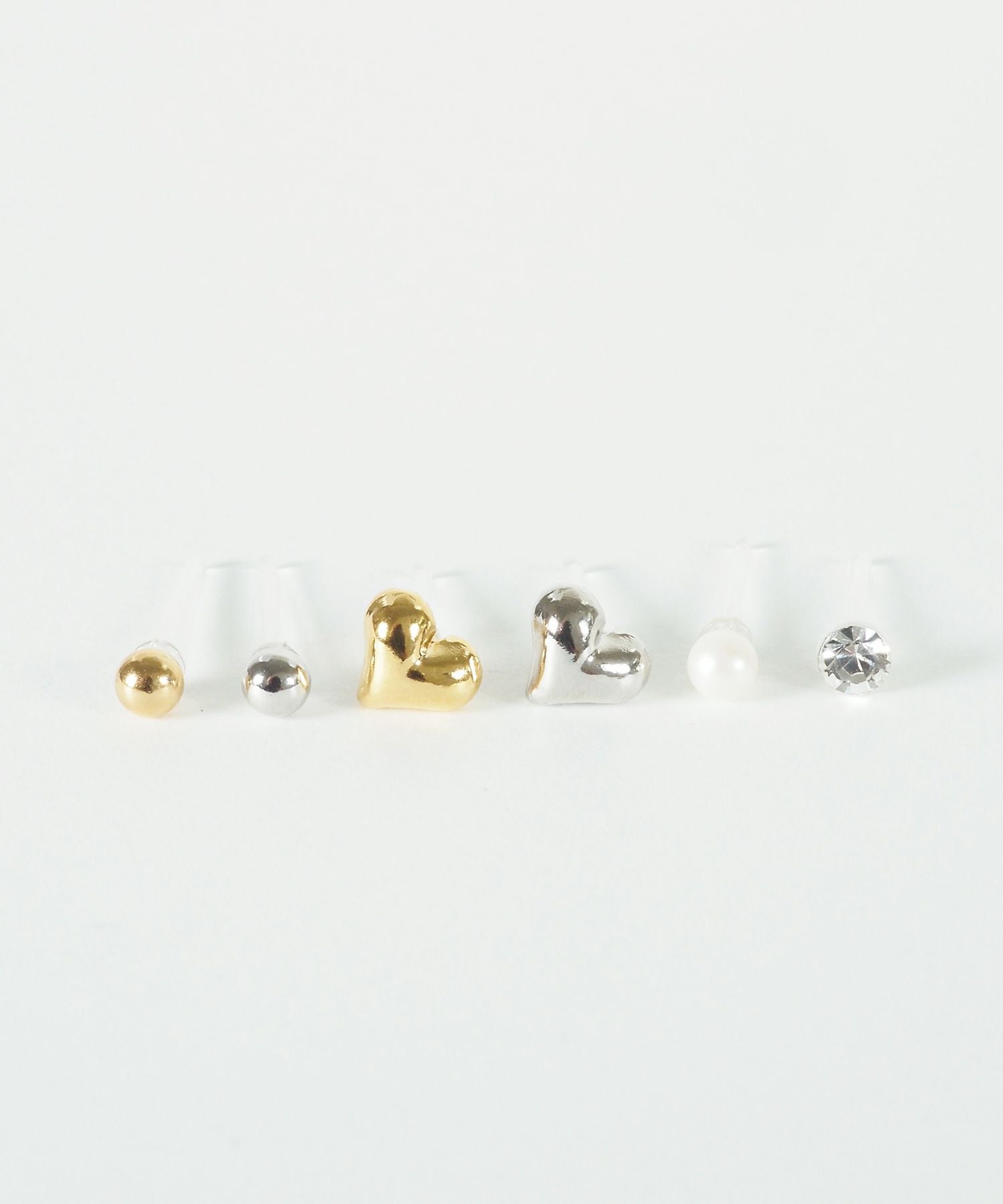 プランプハート樹脂ポストセットピアス