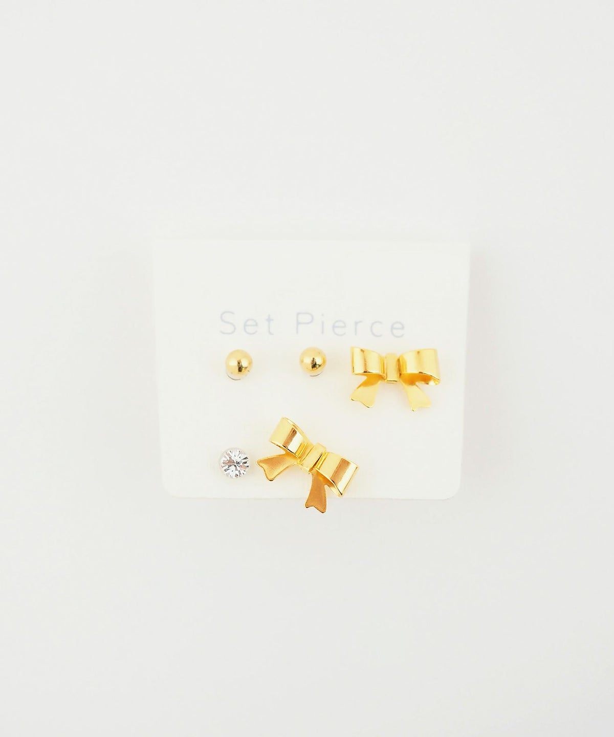 メタルリボン樹脂ポストセットピアス