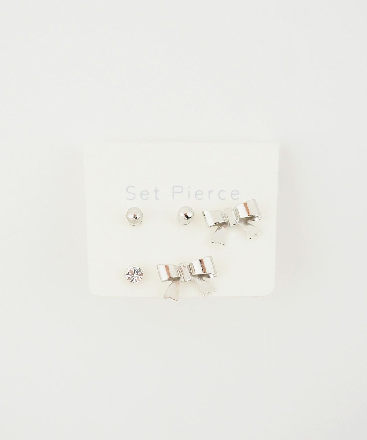 メタルリボン樹脂ポストセットピアス