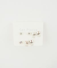 メタルリボン樹脂ポストセットピアス