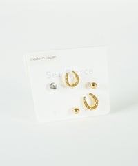 ホースシュー樹脂ポストセットピアス