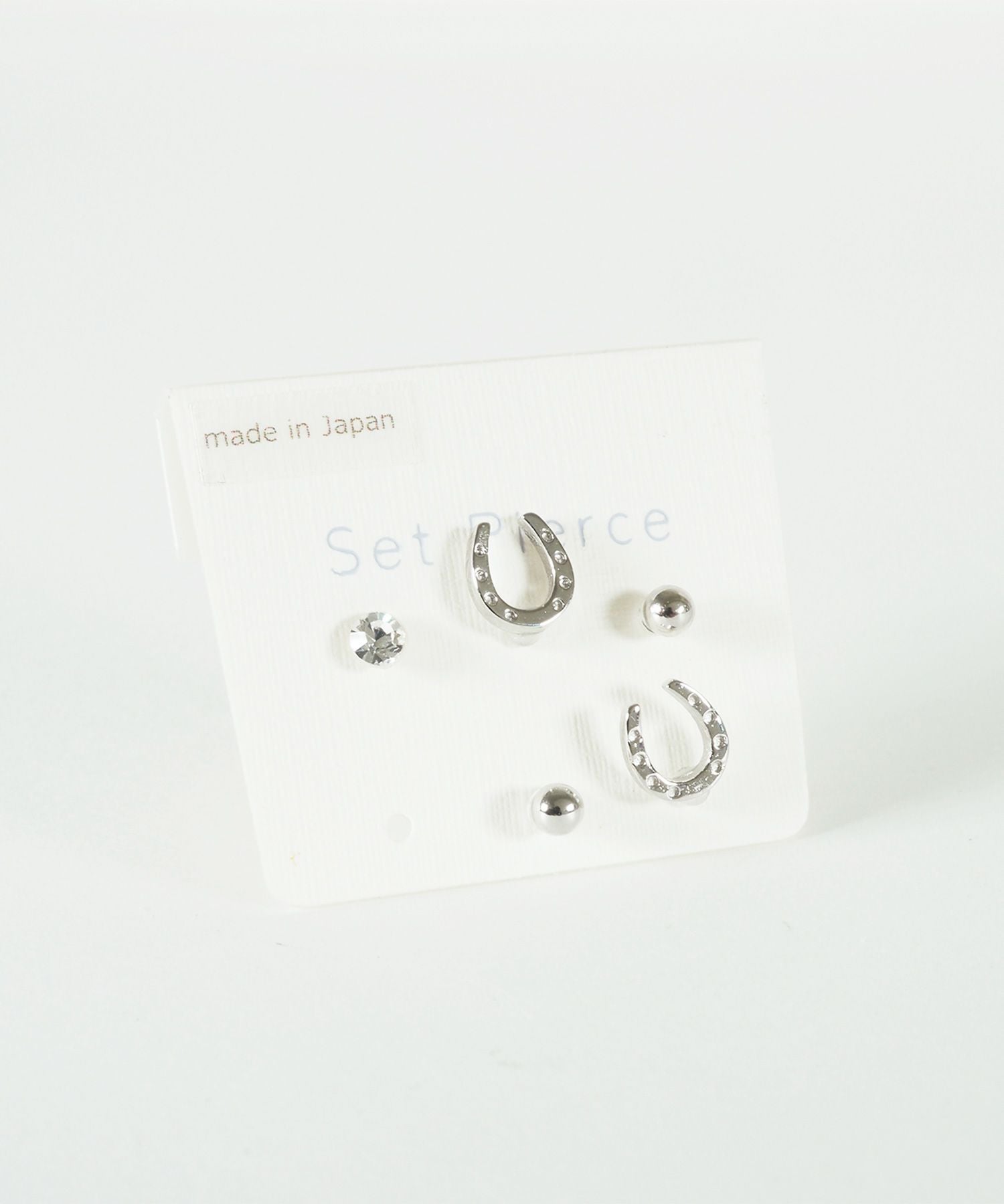 ホースシュー樹脂ポストセットピアス