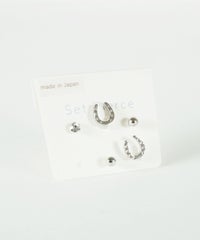 ホースシュー樹脂ポストセットピアス