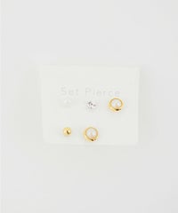 パールラウンド樹脂ポストセットピアス