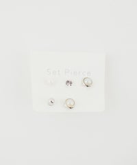 パールラウンド樹脂ポストセットピアス