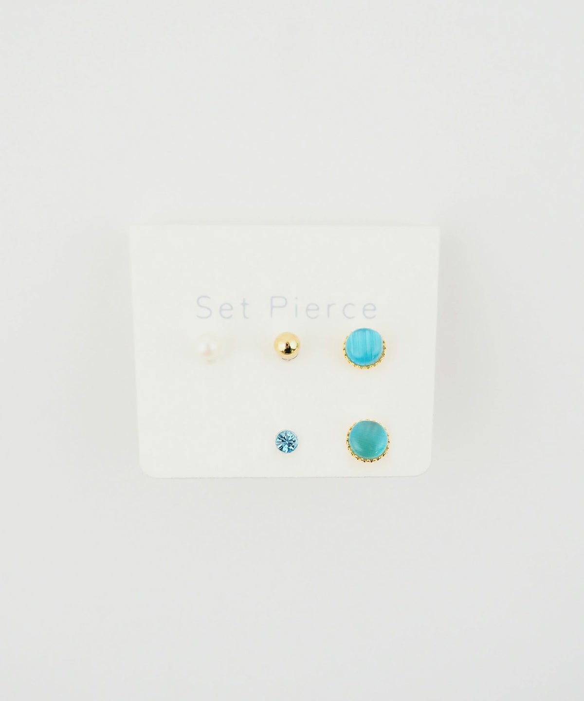 カラーストーン樹脂ポストセットピアス