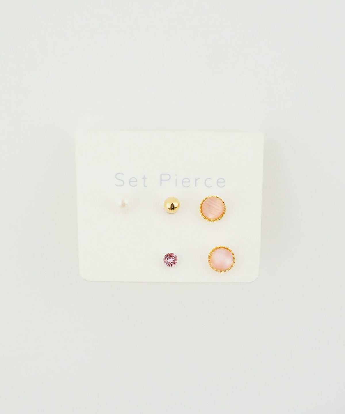 カラーストーン樹脂ポストセットピアス