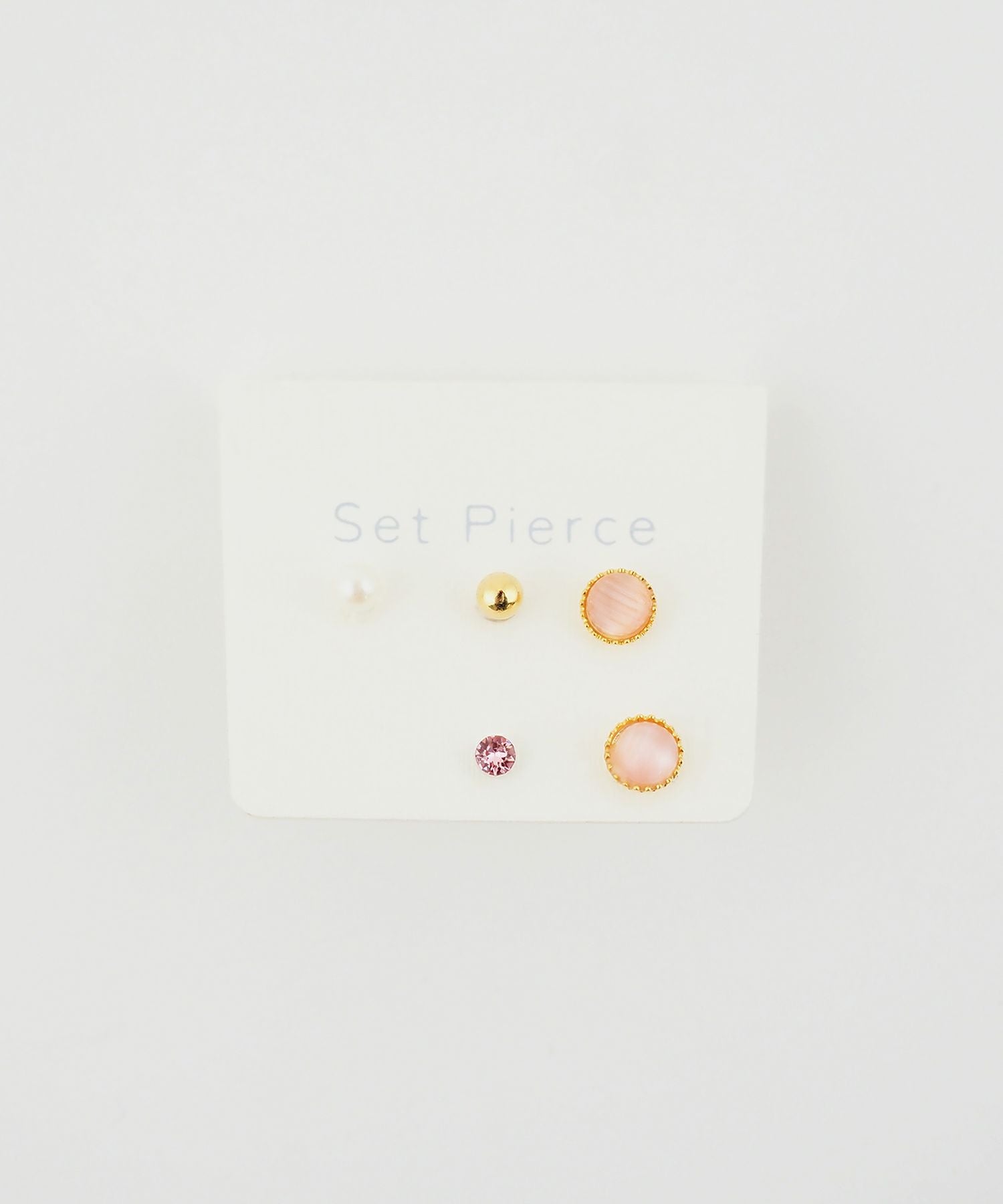 カラーストーン樹脂ポストセットピアス