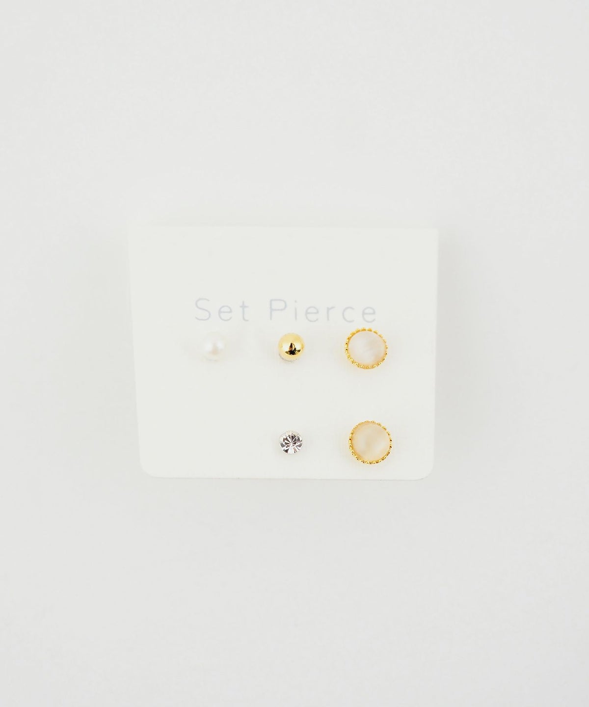 カラーストーン樹脂ポストセットピアス