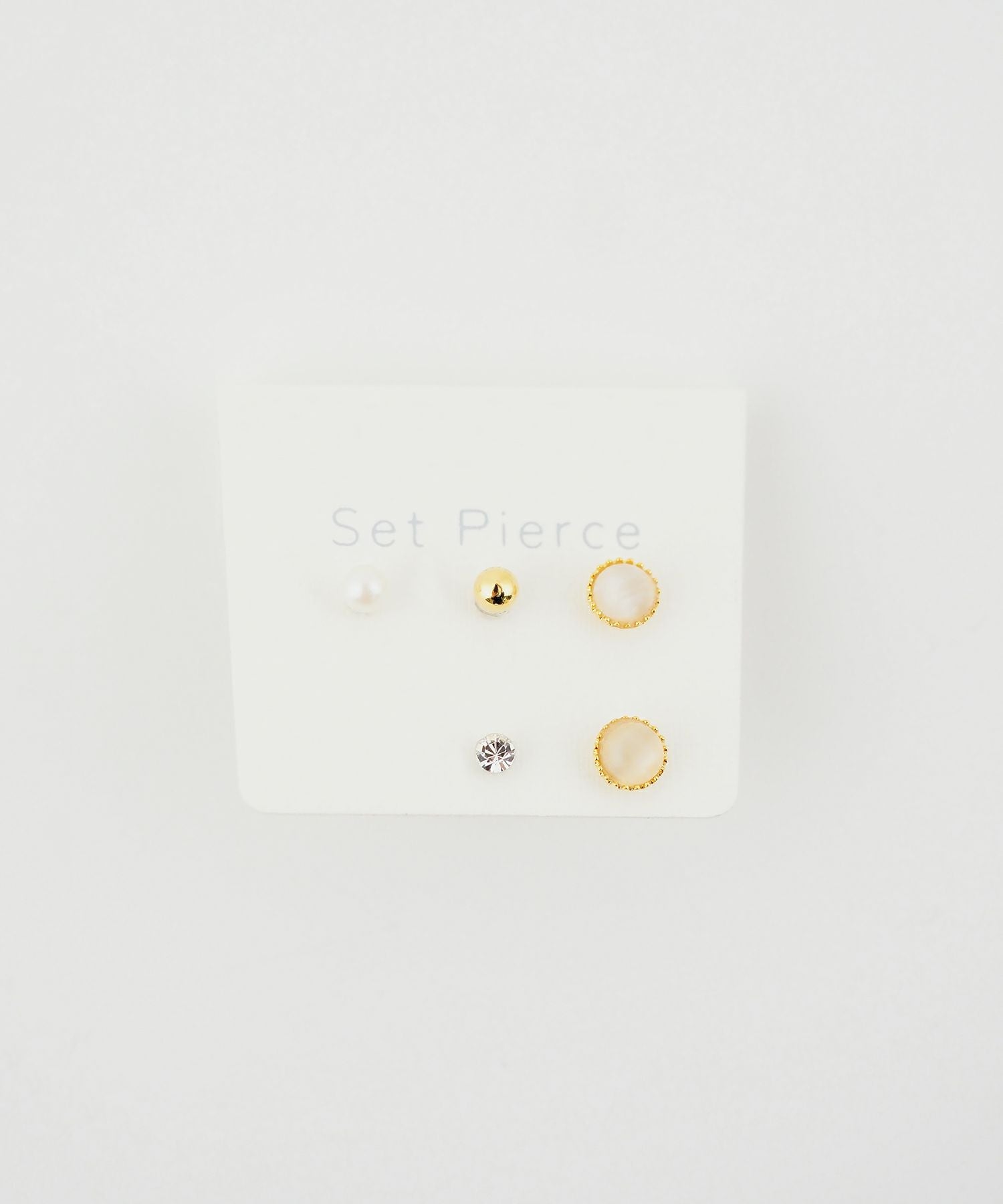 カラーストーン樹脂ポストセットピアス