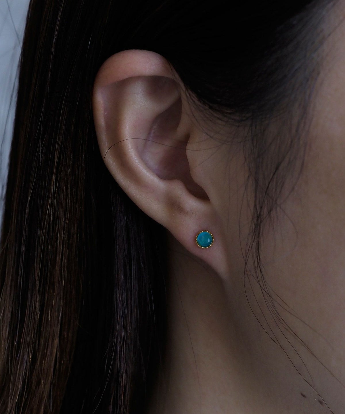 カラーストーン樹脂ポストセットピアス