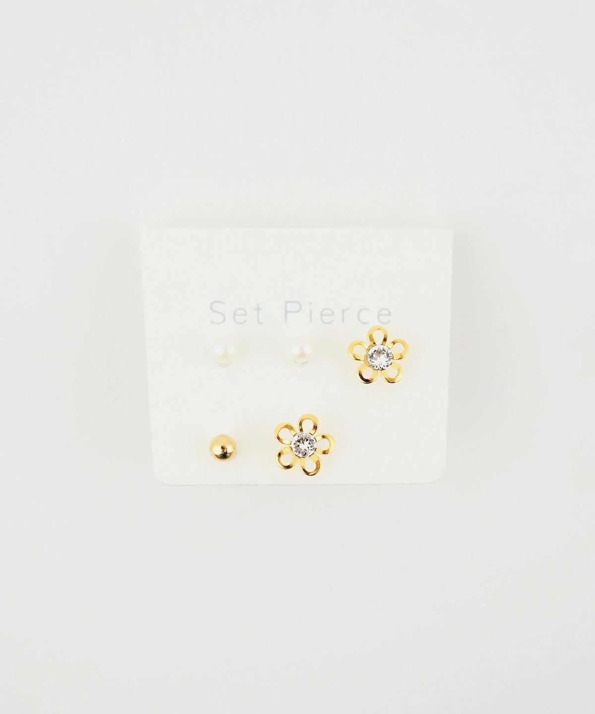 フラワービジュー樹脂ポストセットピアス