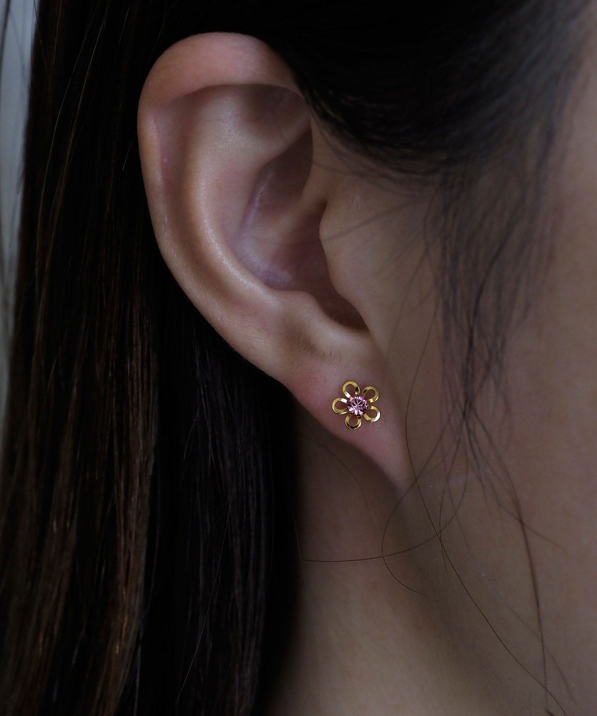 フラワービジュー樹脂ポストセットピアス