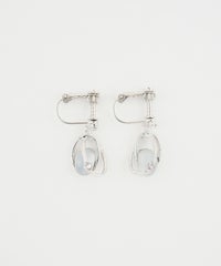 ダブルリングストーンIMFスプリングイヤリング