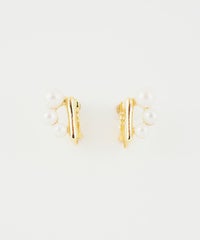 3連パールバーIMFスプリングイヤリング