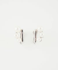 3連パールバーIMFスプリングイヤリング