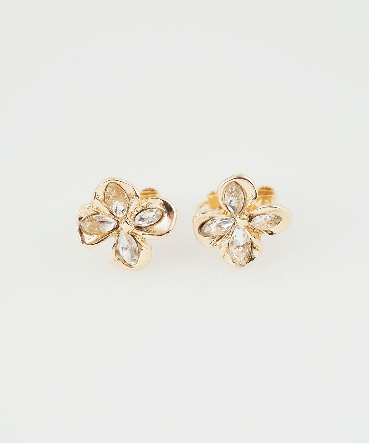 ビジューメタルフラワーIMFスプリングイヤリング