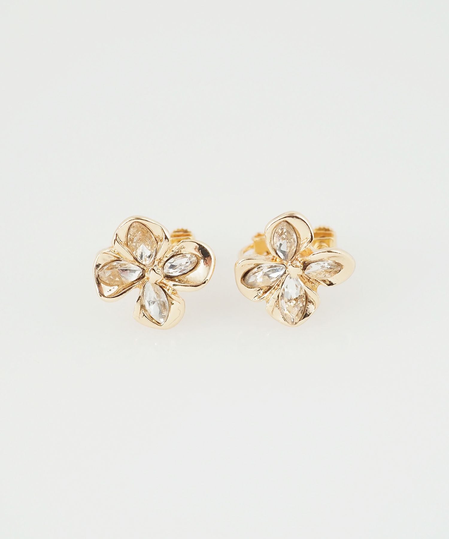 ビジューメタルフラワーIMFスプリングイヤリング