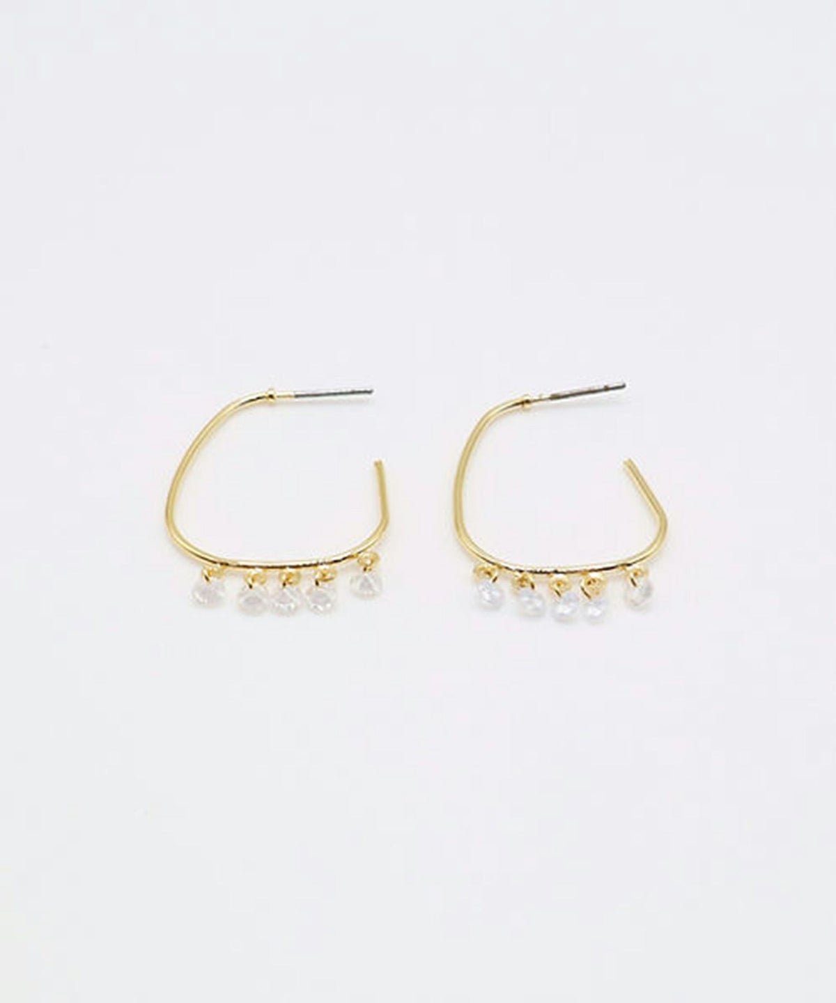 シェイクフープチタンポストピアス