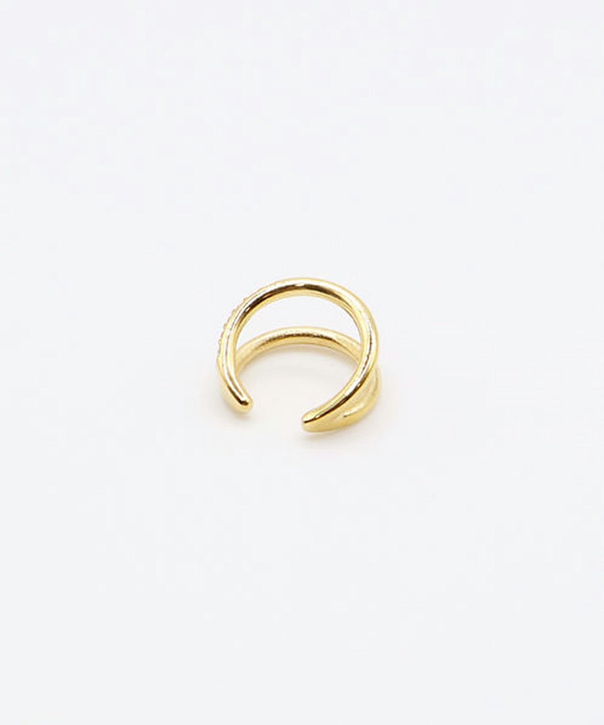 ラインストーンサージカルステンレスピアス＆イヤーカフセット