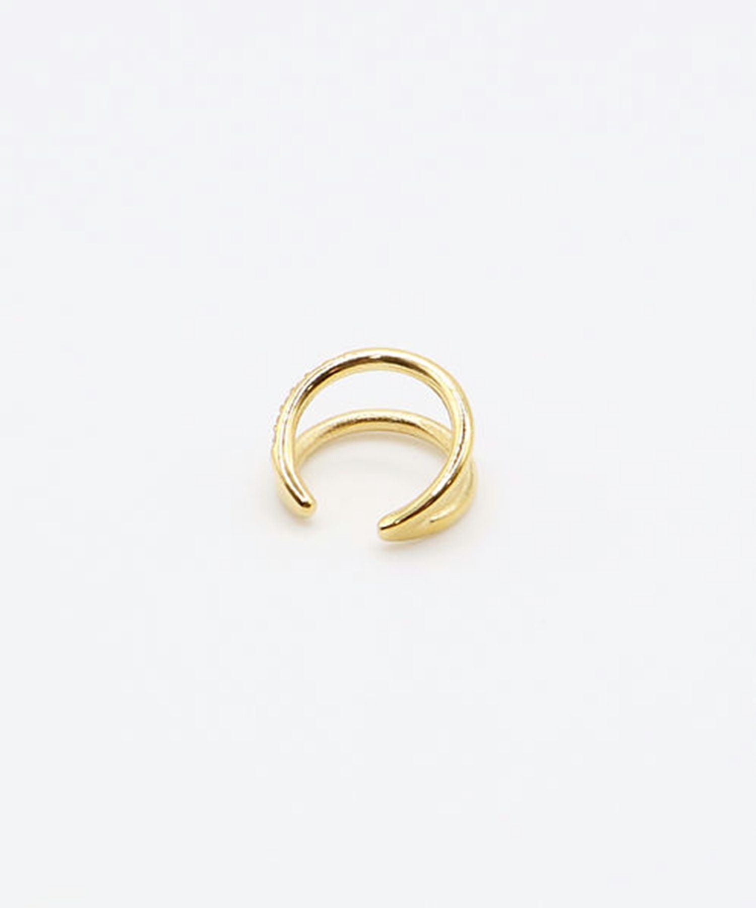 ラインストーンサージカルステンレスピアス＆イヤーカフセット