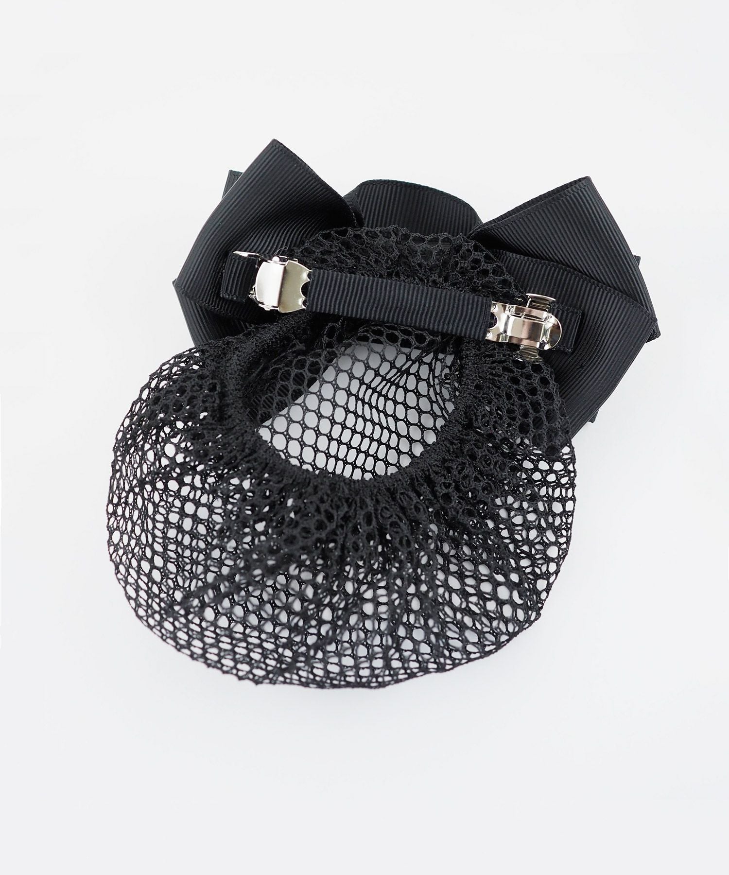 ピタッとズレないネット付きリボンバレッタ