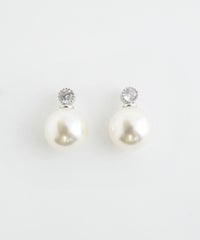 パールストーンチタンポストピアス