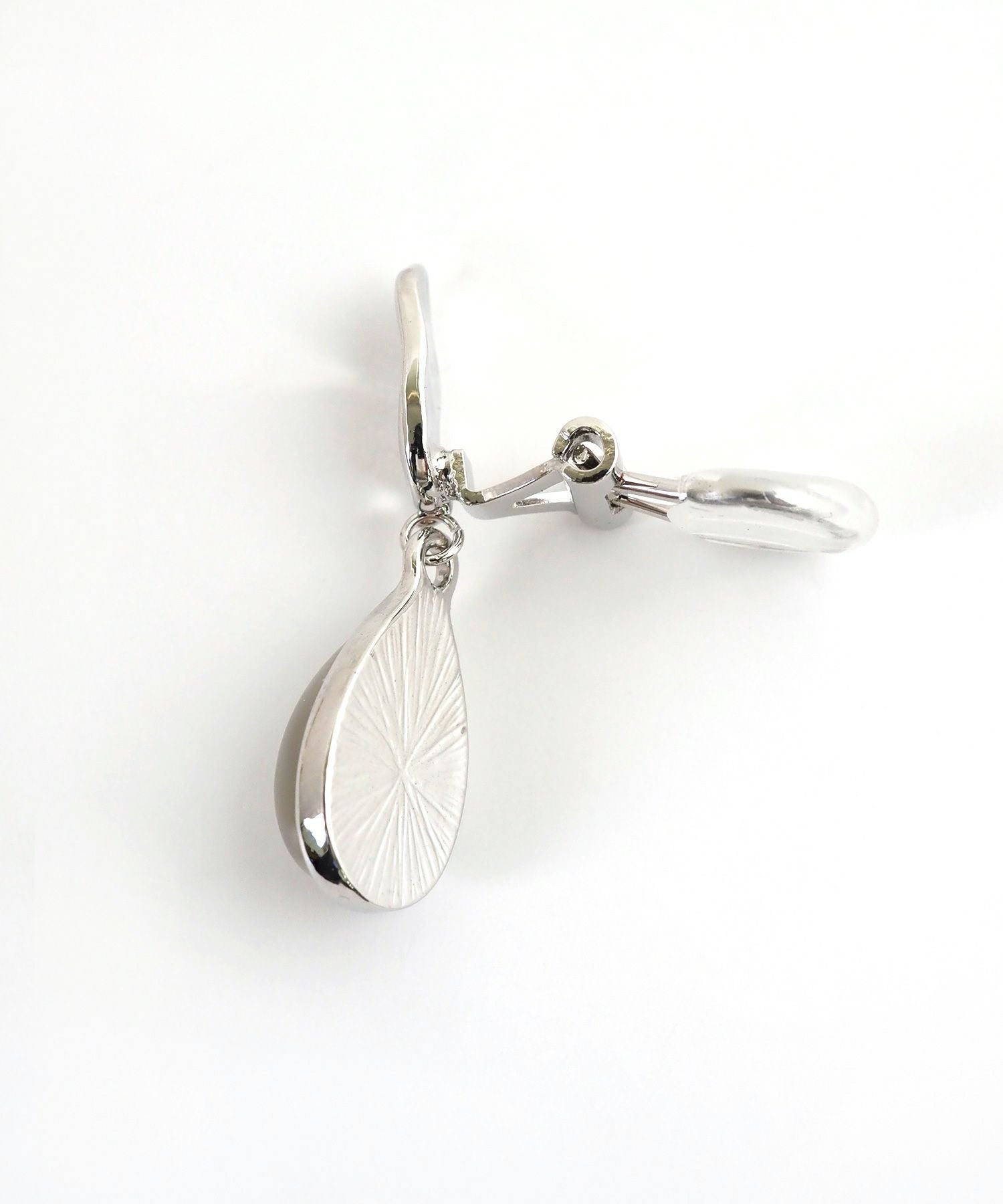 ドロップカラーストーンクリップイヤリング