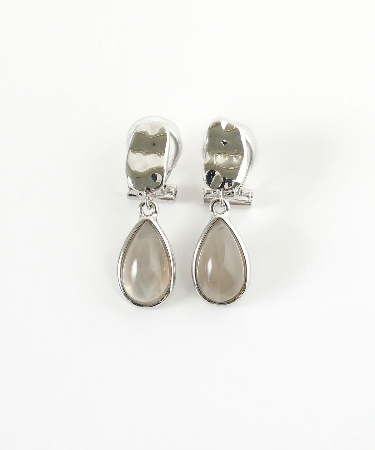 ドロップカラーストーンクリップイヤリング