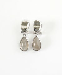 ドロップカラーストーンクリップイヤリング