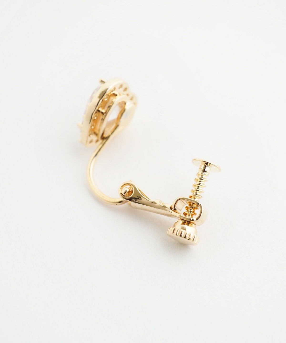 キュービックハートイヤリング【Dahlia】