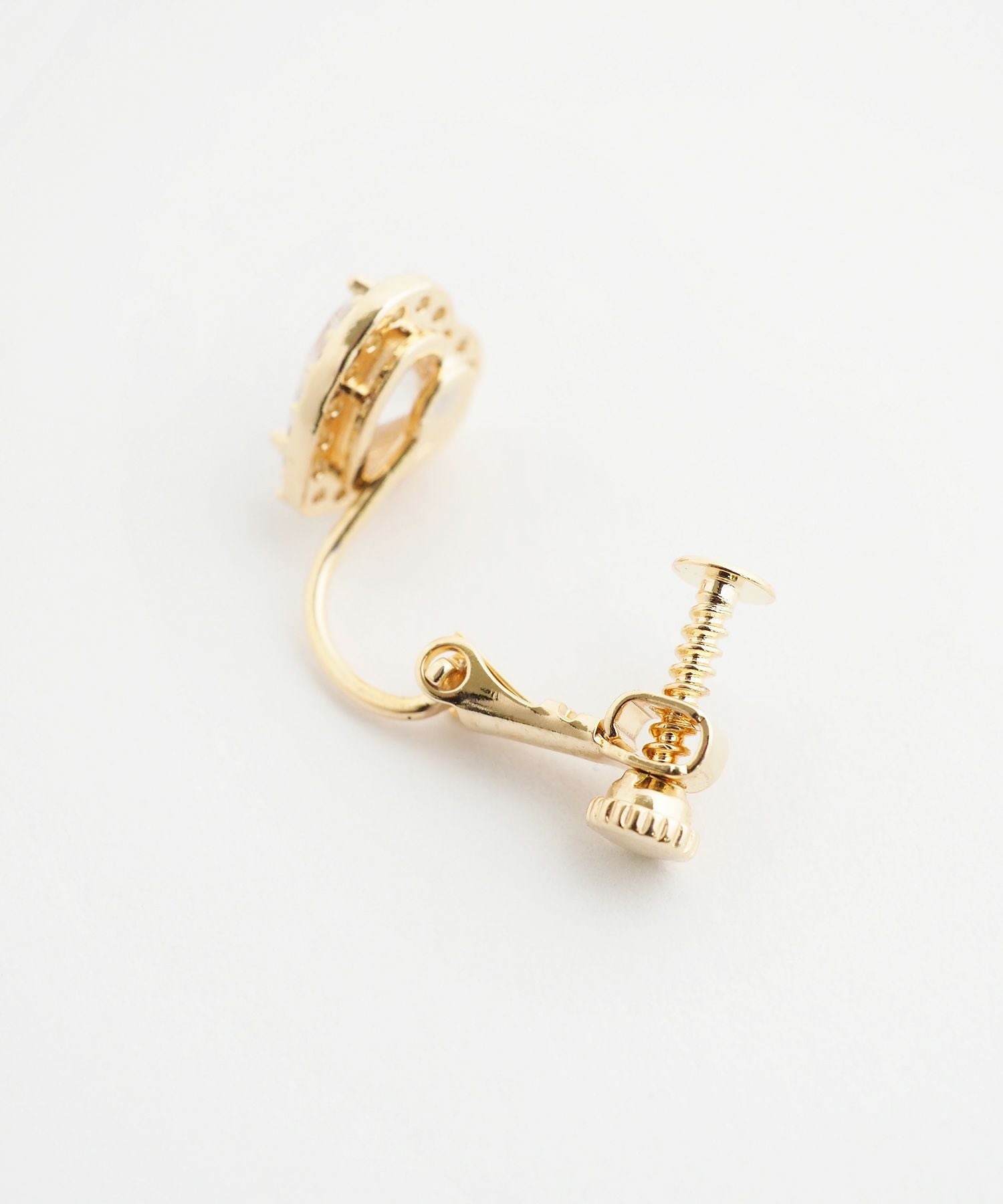 キュービックハートイヤリング【Dahlia】