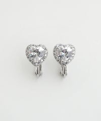 キュービックハートイヤリング【Dahlia】