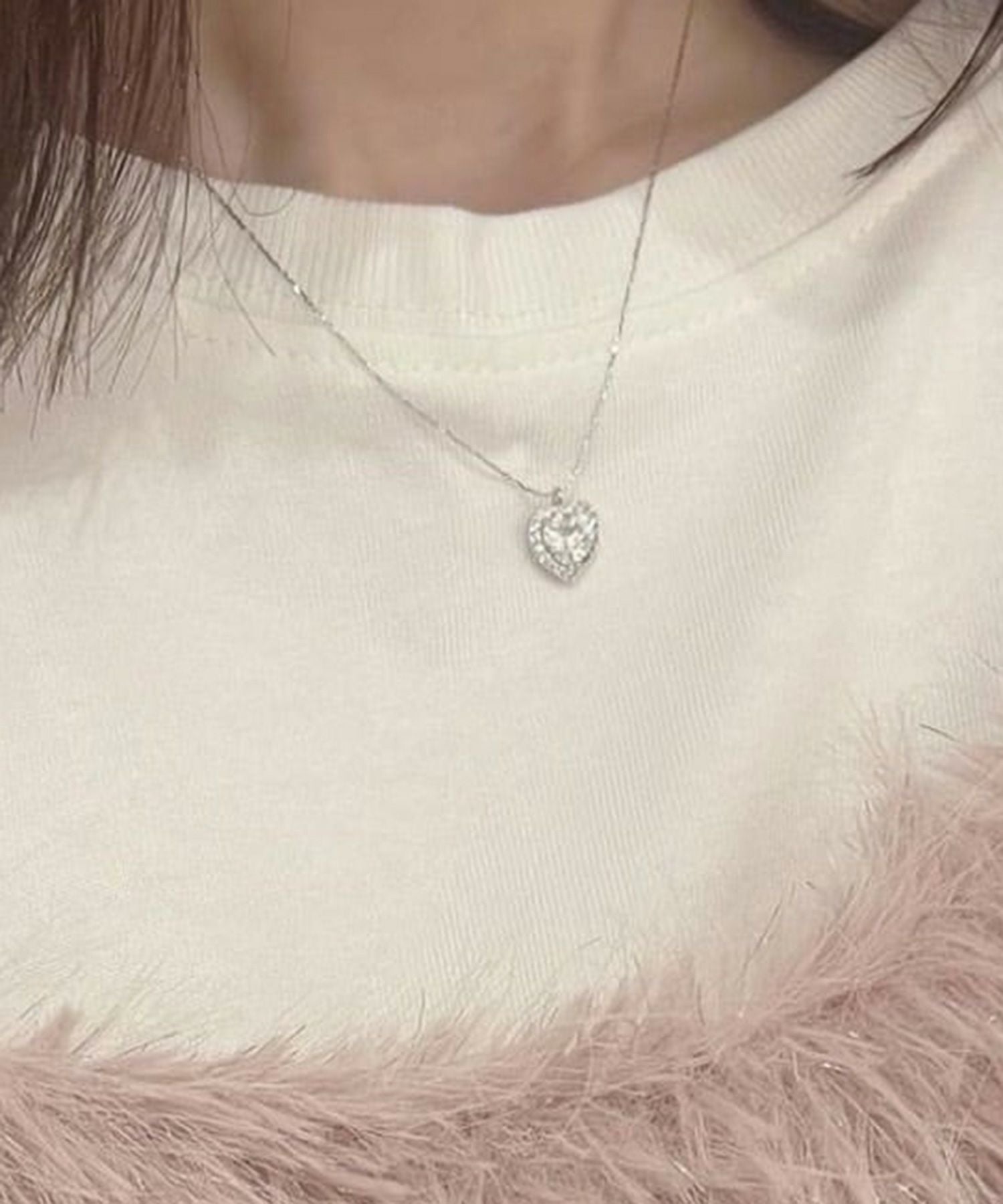 【定価66300】ハートエンジェルストーンネックレス 14K ジルコニアハートネックレス【Dahlia】 | 【公式】MUK ONLINE SHOP