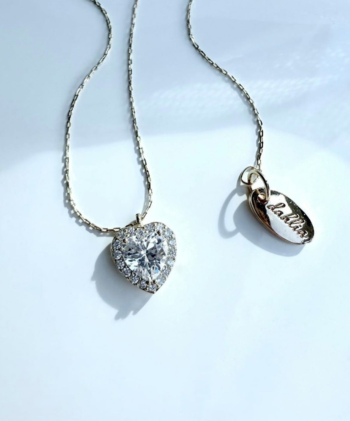 キュービックハートネックレス【Dahlia】