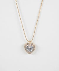 キュービックハートネックレス【Dahlia】