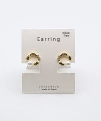 コバナパールラウンドメタルイヤリング