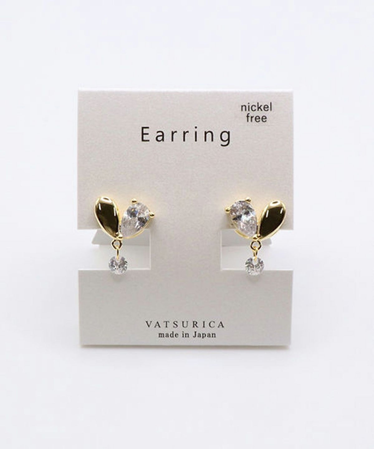 フタバビジューラウンドメタルイヤリング