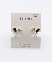 フタバビジューラウンドメタルイヤリング