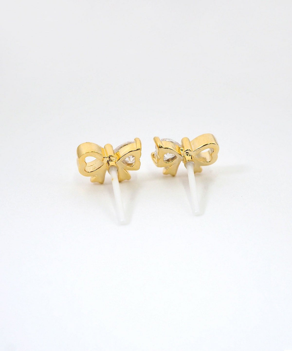 ミニリボンセラミックポストピアス