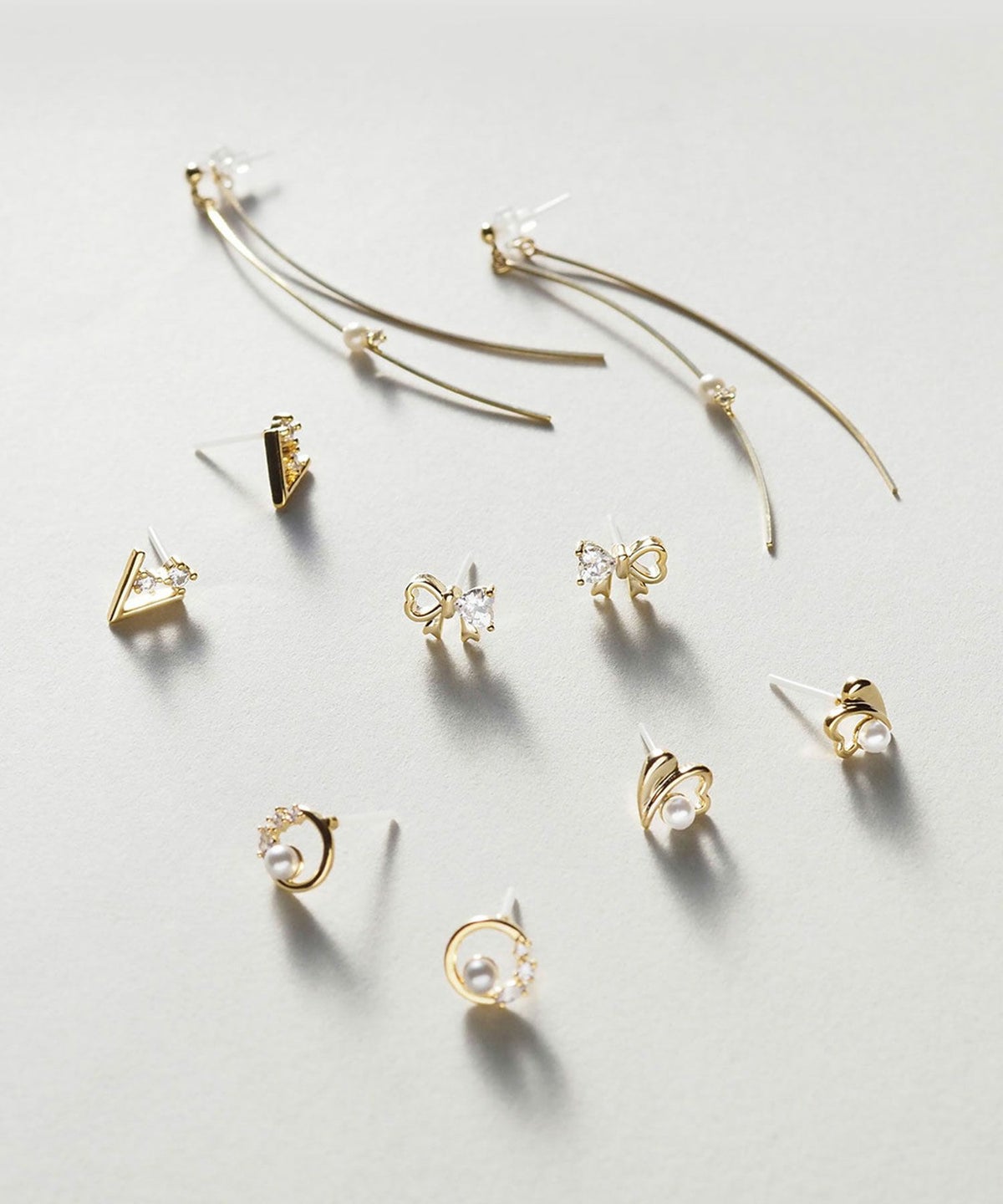 ミニリボンセラミックポストピアス