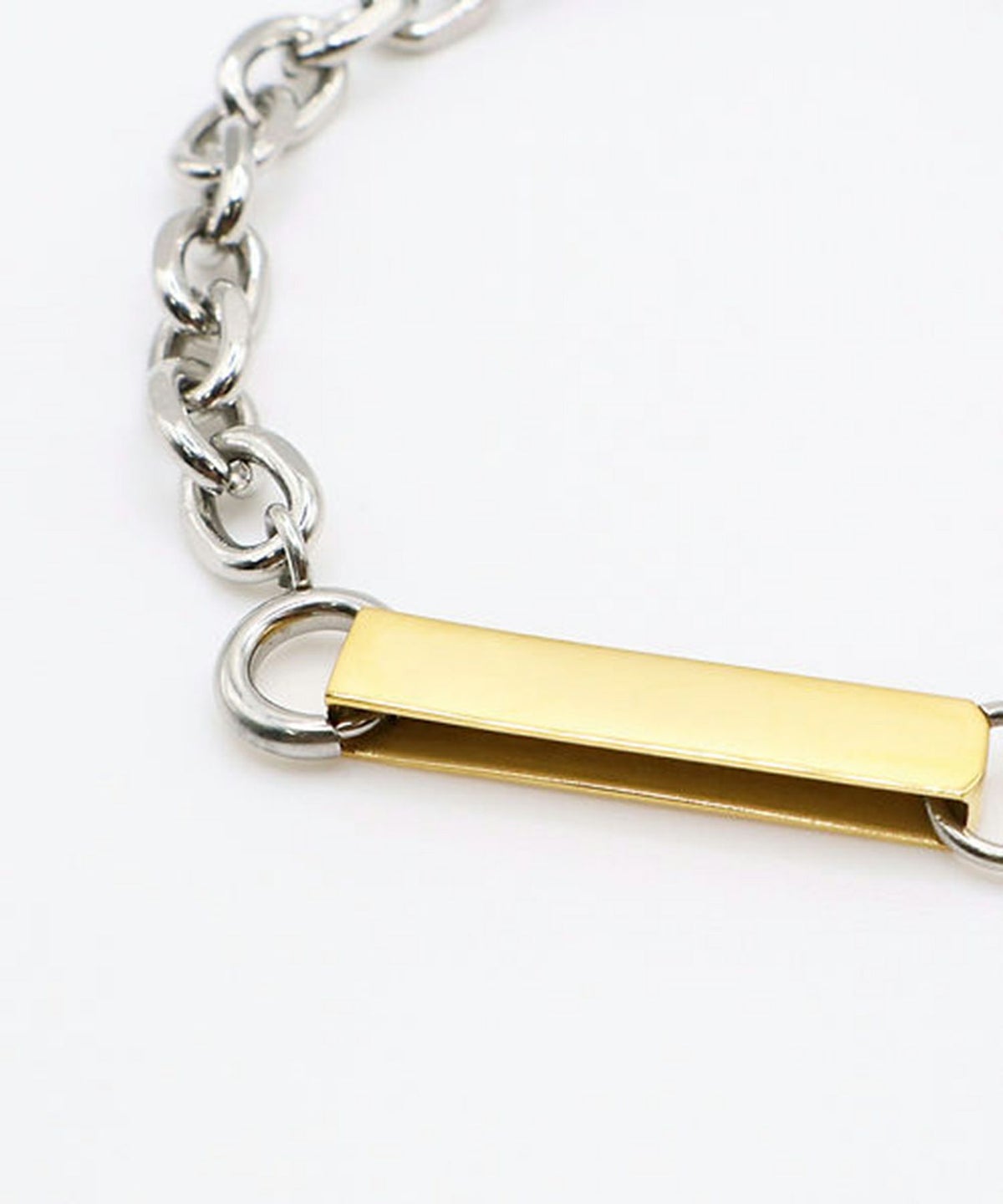 オーバルチェーンサージカルステンレスブレスレット