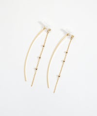 ボールチェーンセラミックポストピアス